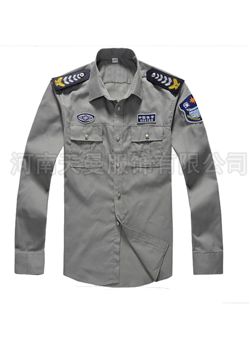 灰色保安服定做廠(chǎng)家1